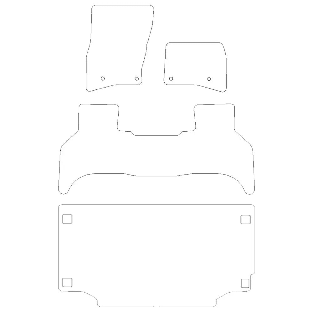 Fits Land Rover Defender 110 Rubber Floor Mats (2020+)