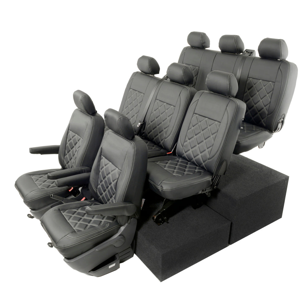 VW T6/T6.1 Shuttle Tailored Leatherette Seat Covers 2015+