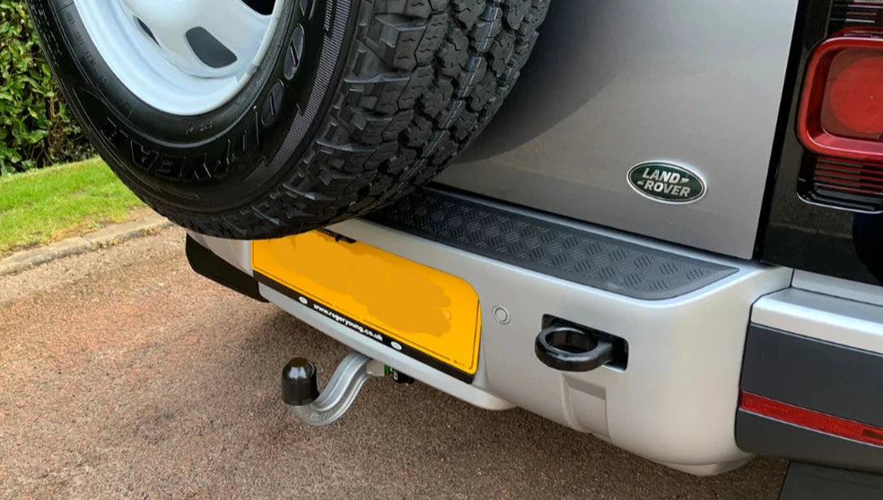 2020+ Defender Black Chequer Plate Rear Bumper Protector