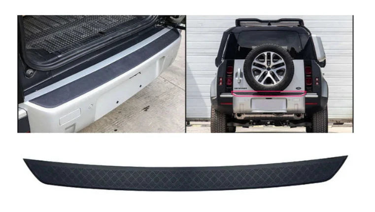 2020+ Defender Black Chequer Plate Rear Bumper Protector