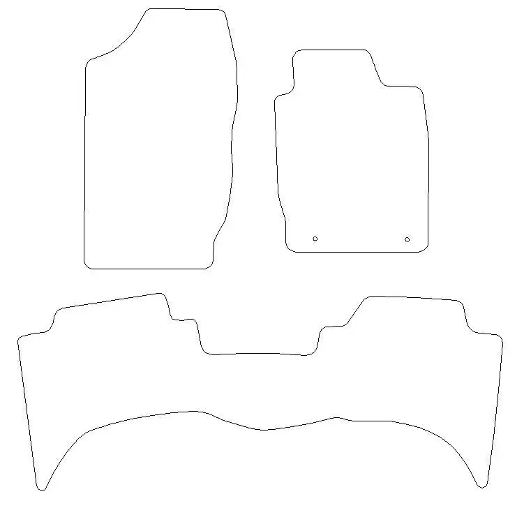 Fiat Fullback Rubber Floor Mats (Double Cab) (2017+)