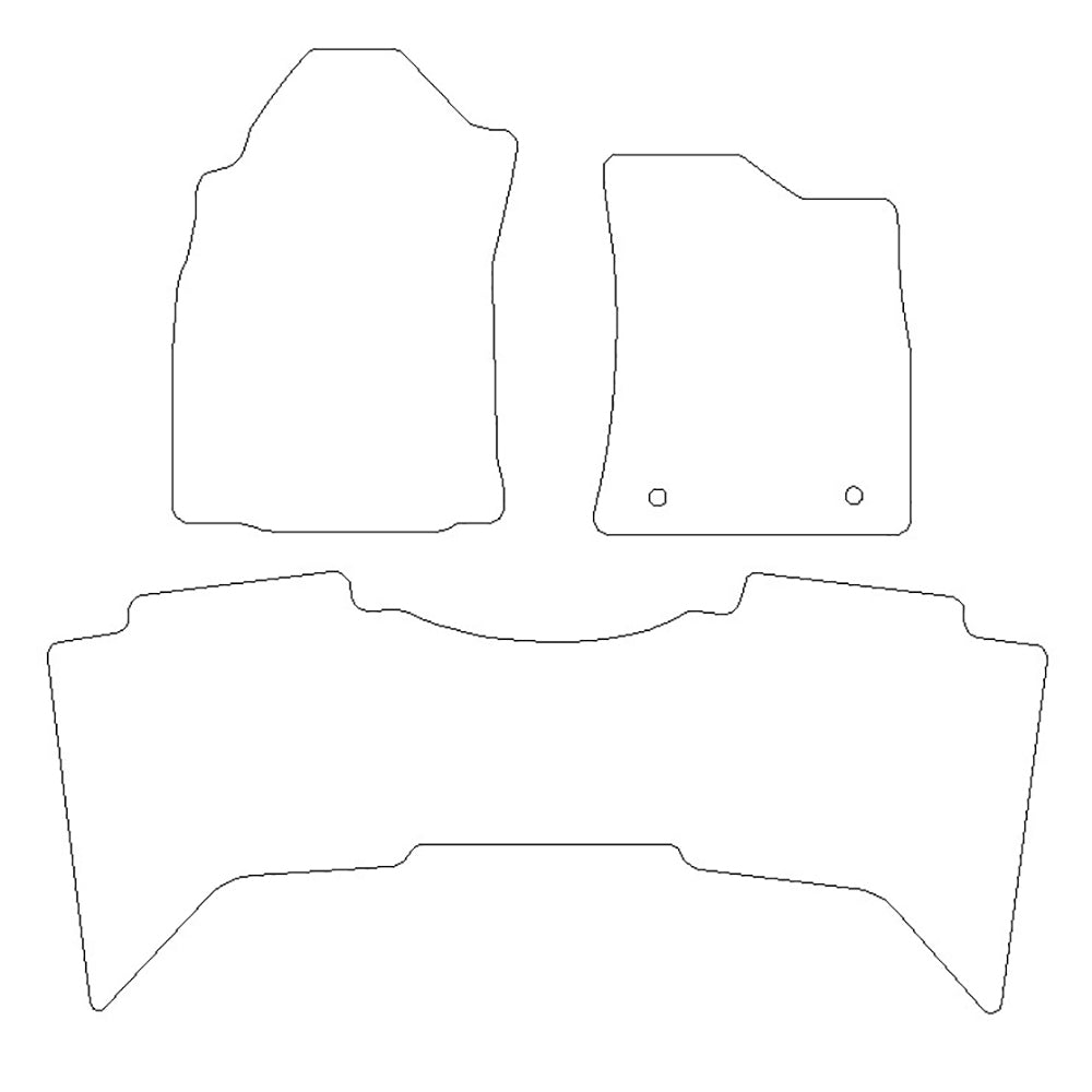 Toyota Hilux Rubber Floor Mats (2011+)