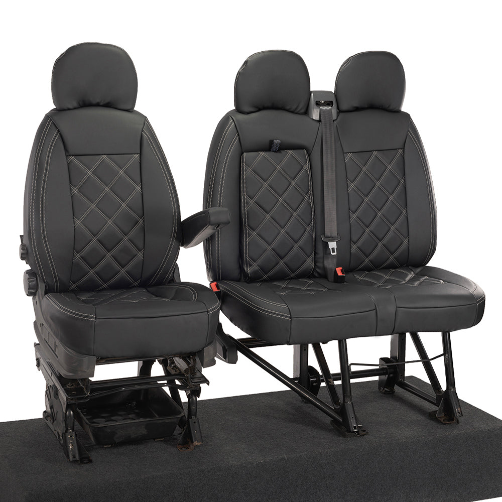 Peugeot Boxer Tailored Leatherette Front Seat Covers (2006-2022)