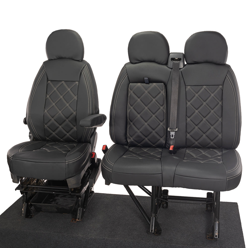 Peugeot Boxer Tailored Leatherette Front Seat Covers (2006-2022)