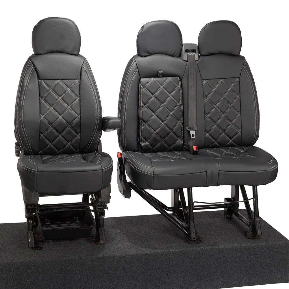 Peugeot Boxer Tailored Leatherette Front Seat Covers (2006-2022)