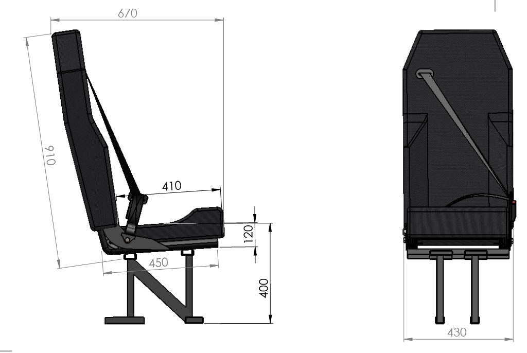 San Carlos Highback Single Van Seat
