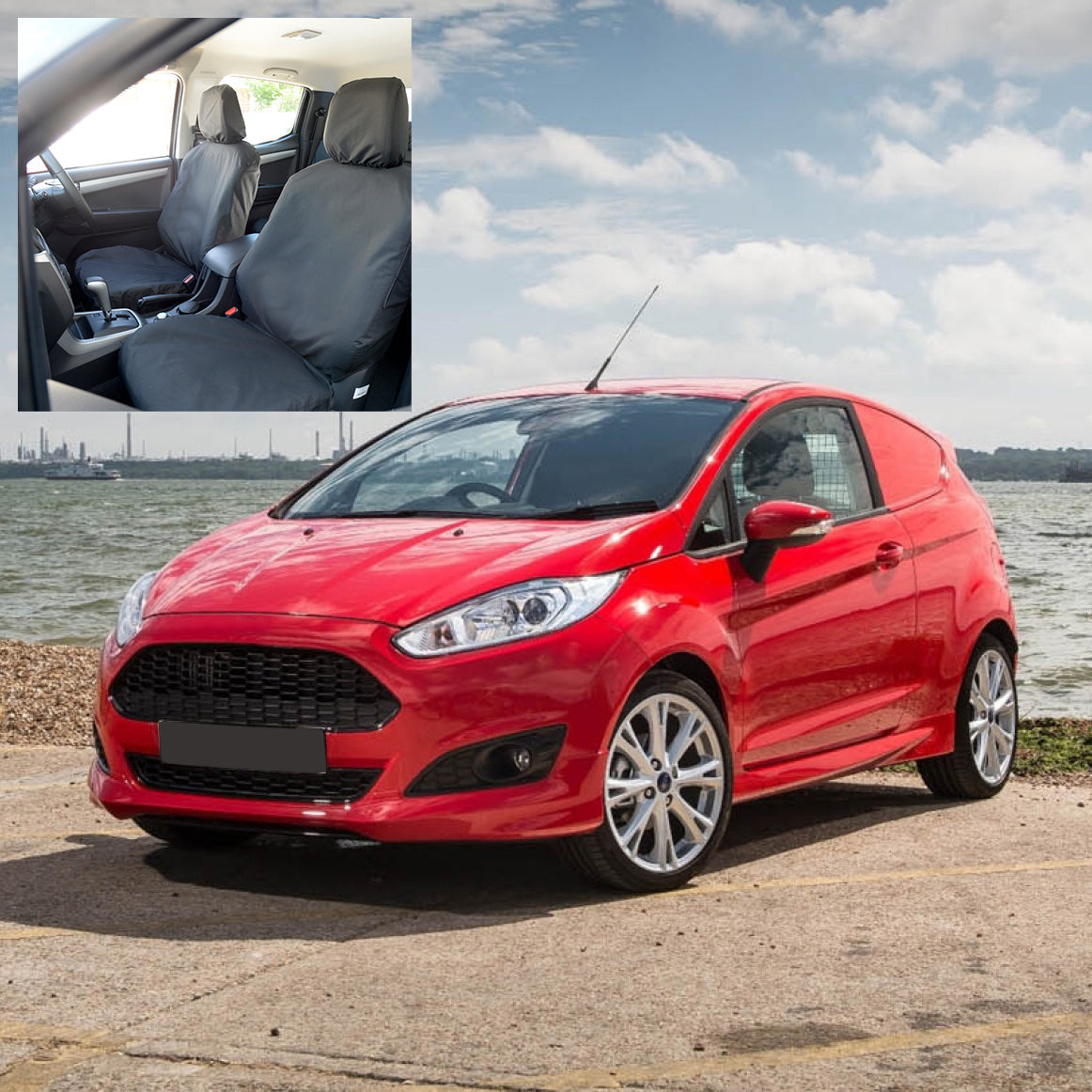 Ford Fiesta Van Tailored Waterproof Front Seat Covers 2018+