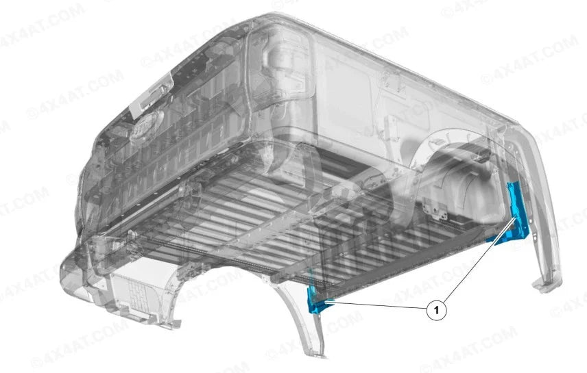 Ford Ranger 2023+ Truckbed J-Brace Support Bracket Kit