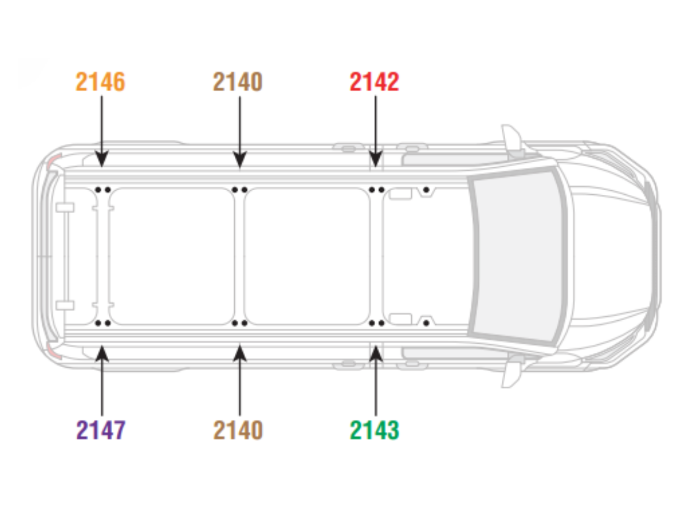 Van Guard ULTI Rack Roof Rack – Ford Transit Custom 2023+ – 6-Bar Heavy-Duty Aluminium System