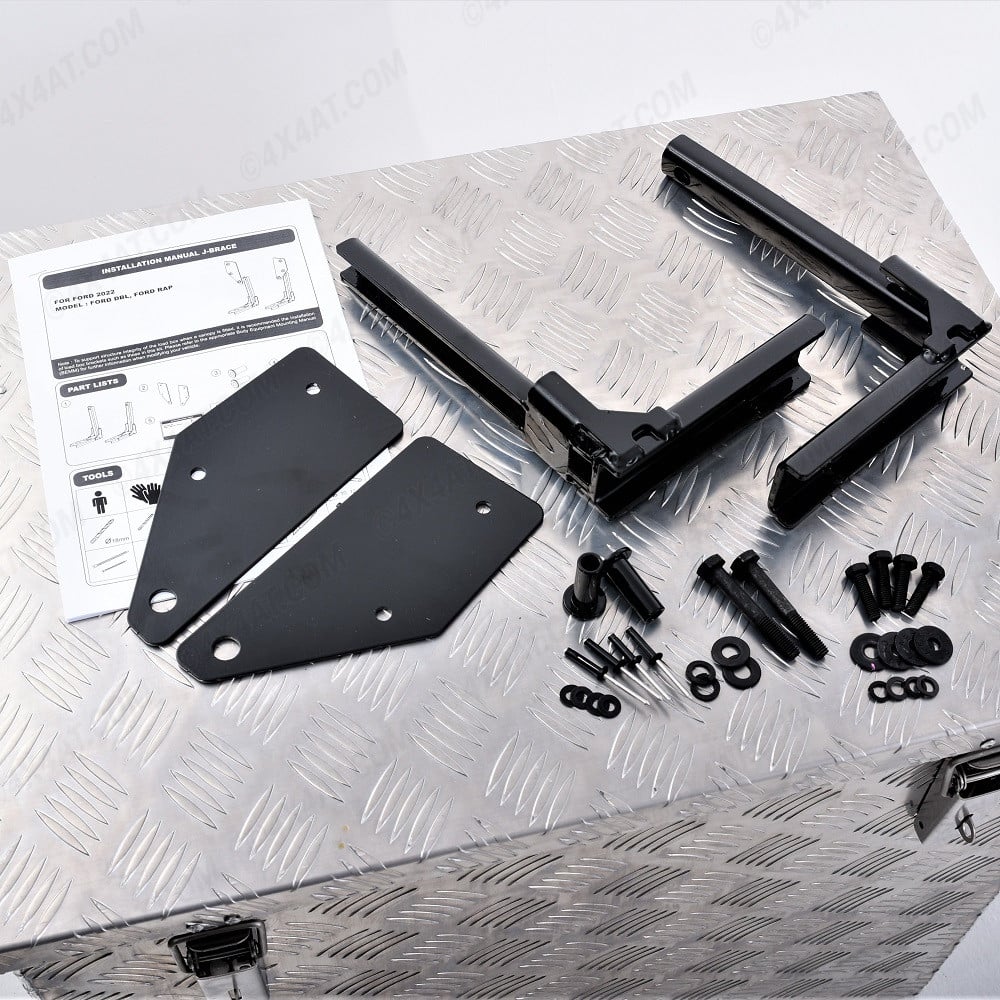 Ford Ranger 2023+ Truckbed J-Brace Support Bracket Kit