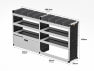 Silver Van Racking – Offside for Ford Transit Custom L1H1 (2023–Present)