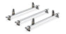 ULTI Bar+ Aluminium 3 Roof Bars – Ford Transit Custom L1H1 (2023–Present)