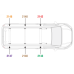 ULTI Rack+ Aluminium 6-Bar Roof Rack – Ford Transit Custom L1H1 (2023–Present), Twin Rear