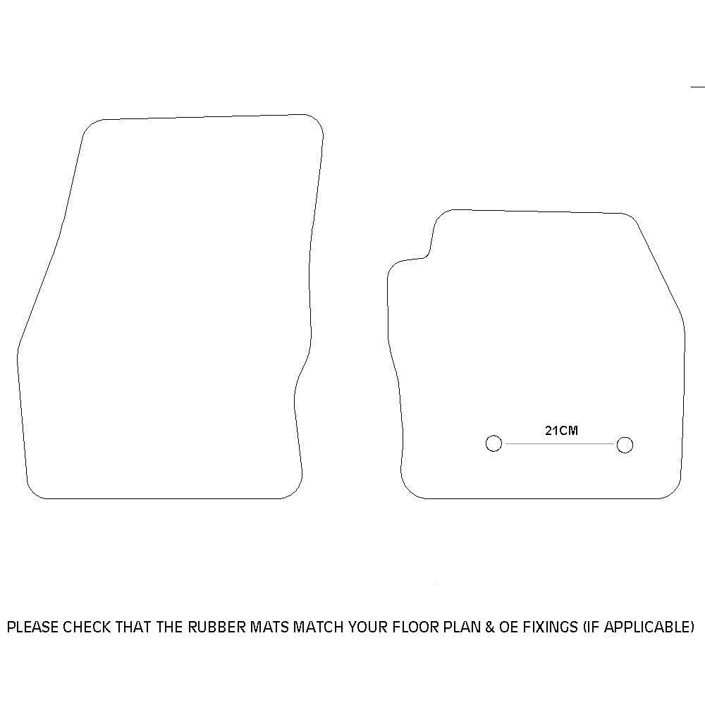Ford Transit Connect Rubber Floor Mats (2014+)