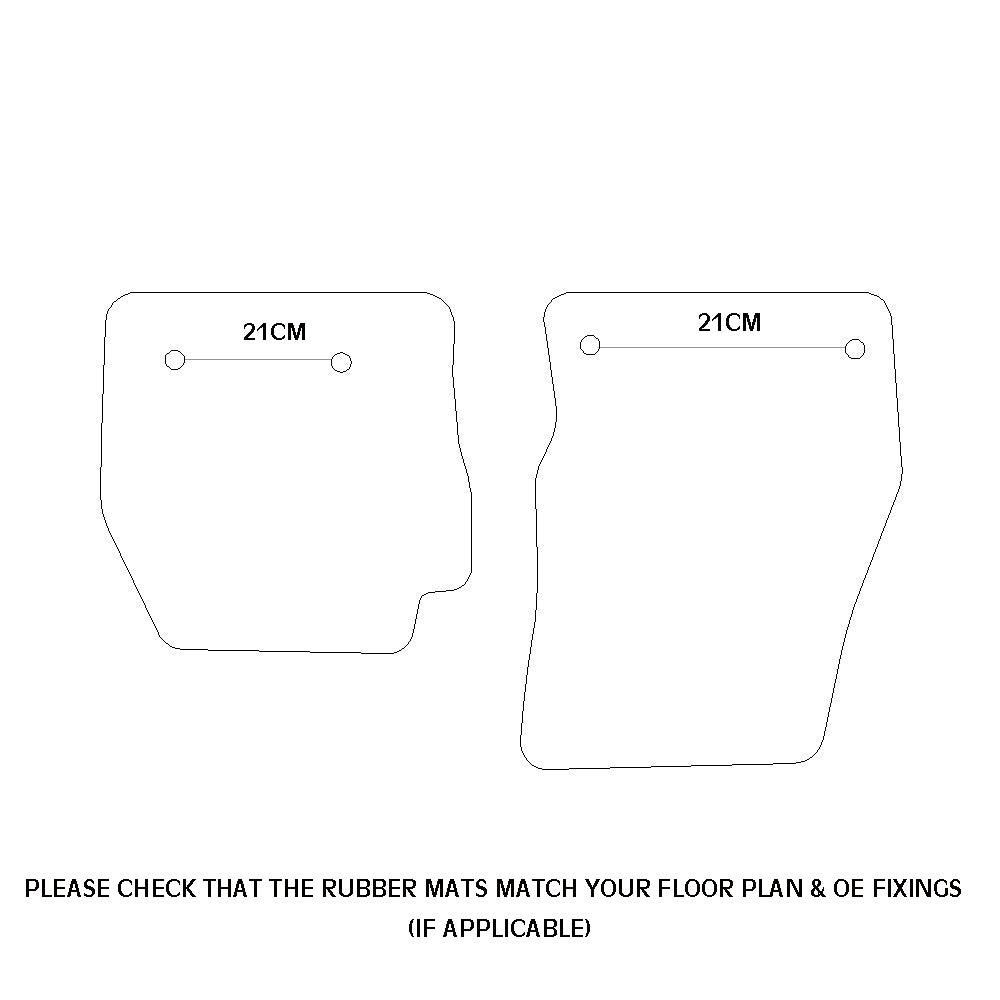 Ford Transit Connect Rubber Floor Mats (2014+)