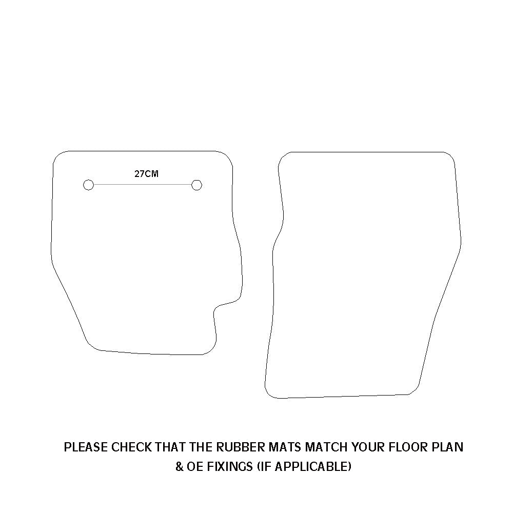 Ford Transit Connect Rubber Floor Mats (2014+)