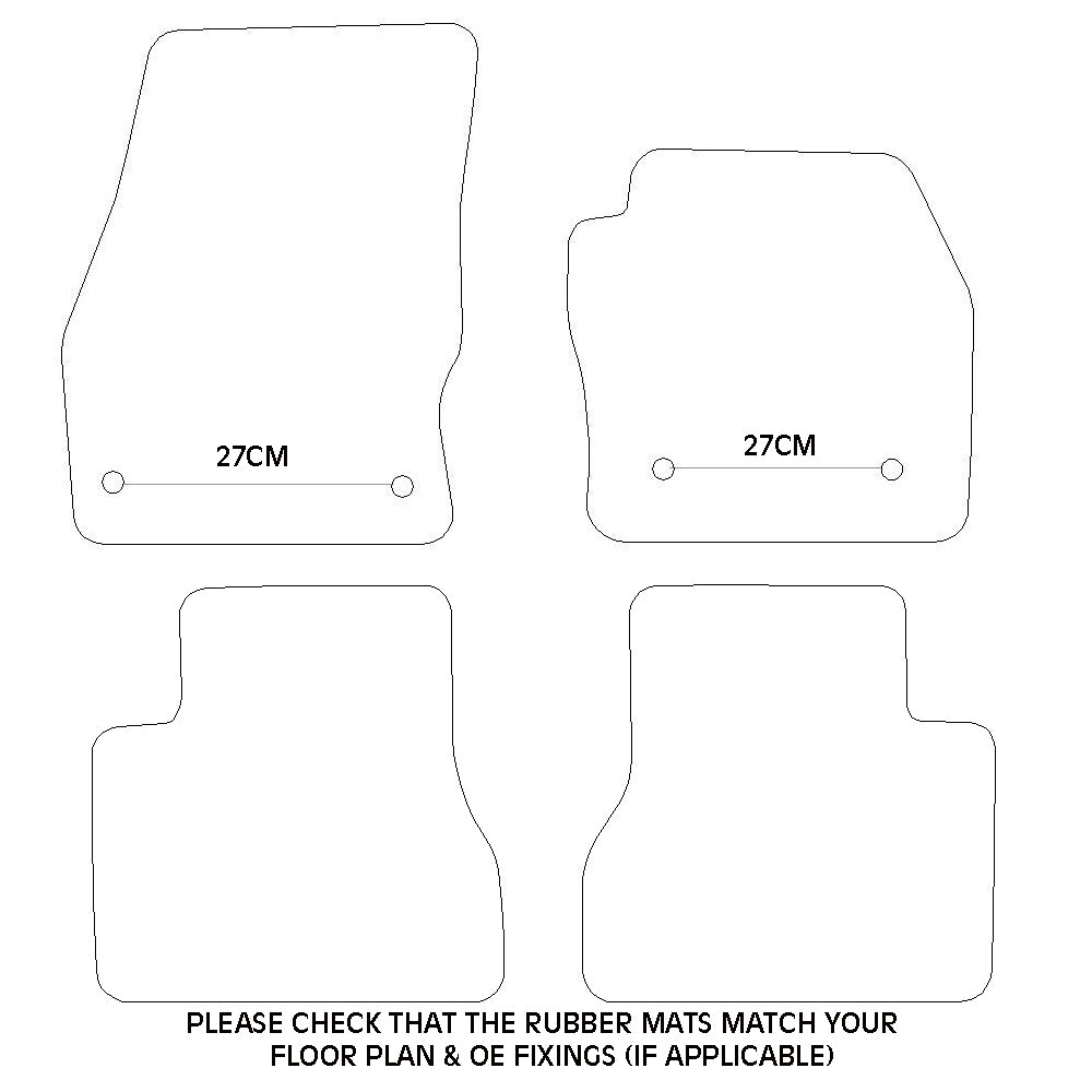 Ford Transit Connect Rubber Floor Mats (2014+)