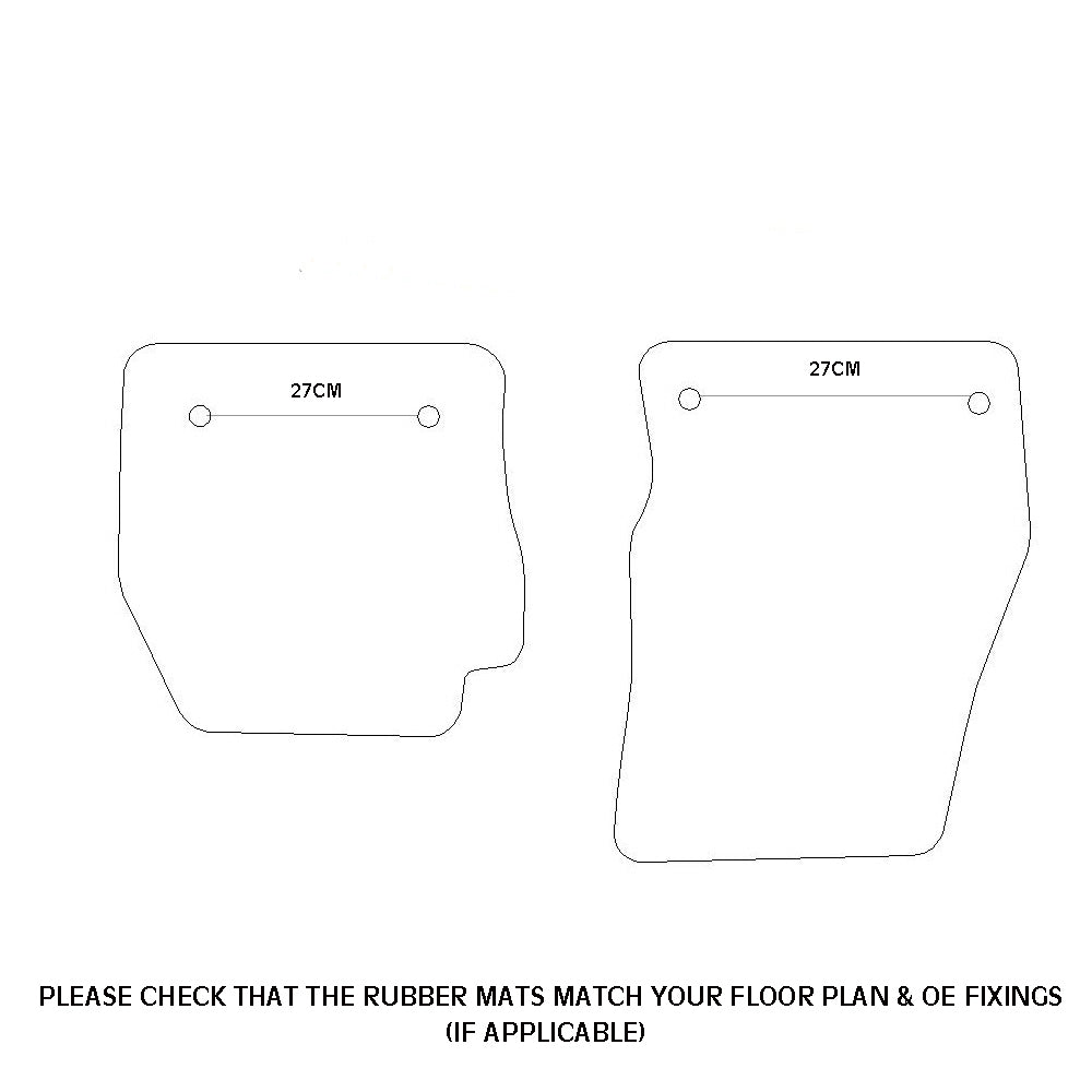 Ford Transit Connect Rubber Floor Mats (2014+)