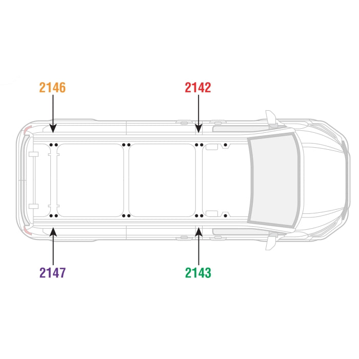ULTI Bar Trade Steel 2 Roof Bars – Ford Transit Custom L1/L2 H1 (2023–Present)