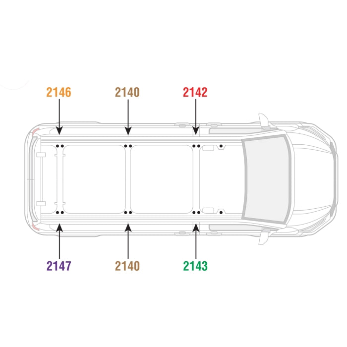 ULTI Bar Trade Steel 3 Roof Bars – Ford Transit Custom L1H1 (2023–Present)