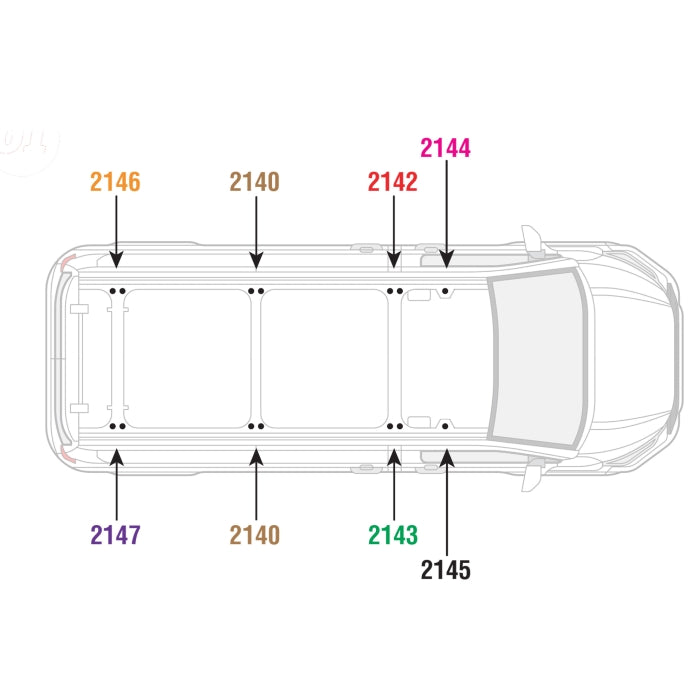 ULTI Bar Trade Steel 4 Roof Bars – Ford Transit Custom L1H1 (2023–Present)