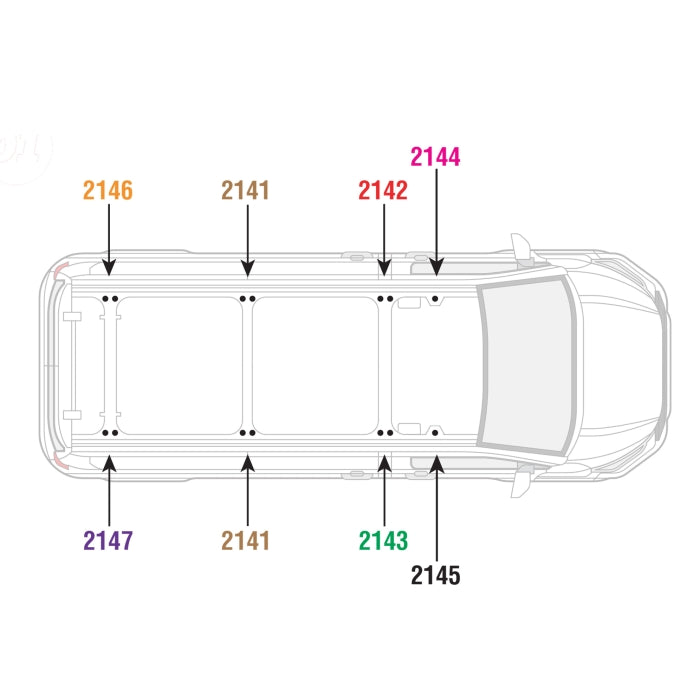 ULTI Bar Trade Steel 4 Roof Bars – Ford Transit Custom L2H1 (2023–Present)