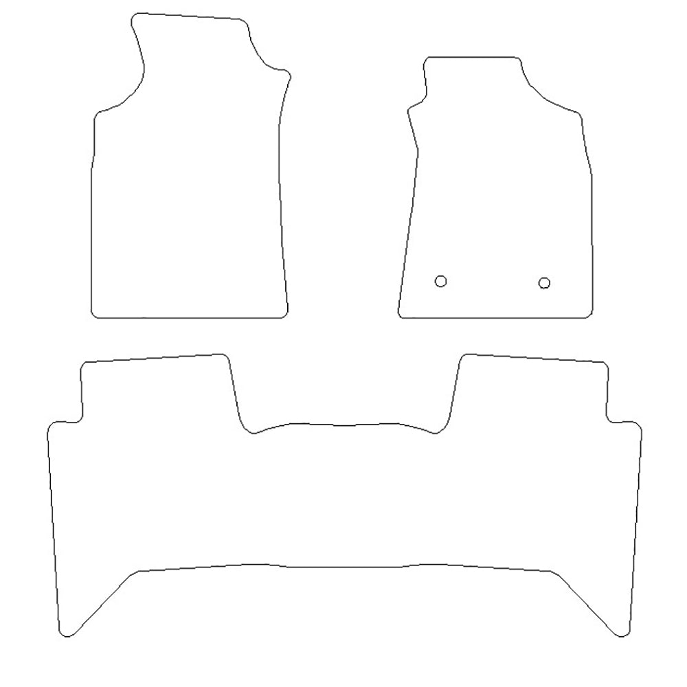 Toyota Hilux Rubber Floor Mats (2011+)