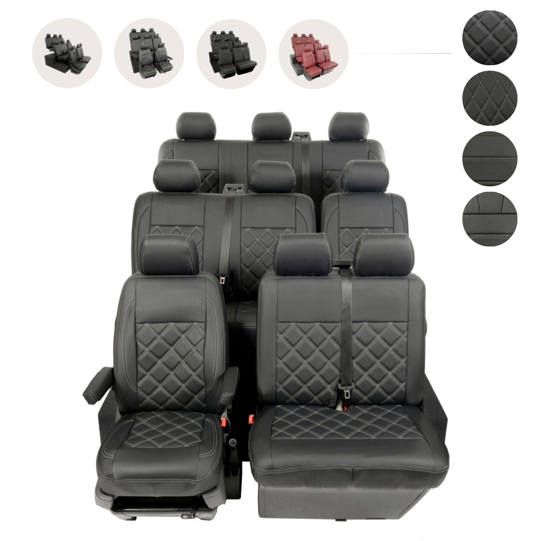 VW T6/T6.1 Shuttle Tailored Leatherette Seat Covers 2015+