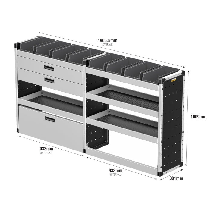 Gold Van Racking – Offside for Ford Transit Custom L1H1 (2023–Present)